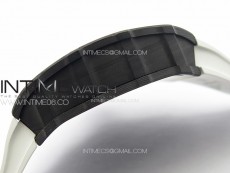 RM035-01 Forged Carbon Case KVF Best Edition White Crown on White Rubber Strap MIYOTA8215