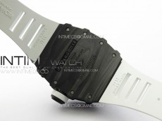 RM035-01 Forged Carbon Case KVF Best Edition White Crown on White Rubber Strap MIYOTA8215