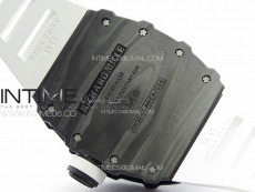 RM035-01 Forged Carbon Case KVF Best Edition White Crown on White Rubber Strap MIYOTA8215