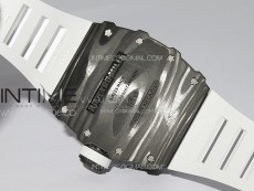 RM035-01 Forged Carbon Case KVF Best Edition White Crown on White Rubber Strap MIYOTA8215