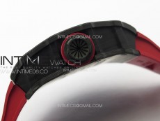 RM035-01 Forged Carbon Case KUF Best Edition Red Crown on Red Rubber Strap MIYOTA8215