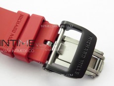 RM035-01 Forged Carbon Case KUF Best Edition Red Crown on Red Rubber Strap MIYOTA8215