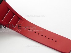 RM035-01 Forged Carbon Case KUF Best Edition Red Crown on Red Rubber Strap MIYOTA8215