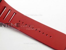 RM035-01 Forged Carbon Case KUF Best Edition Red Crown on Red Rubber Strap MIYOTA8215