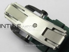 RM035-01 Forged Carbon Case KUF Best Edition Black Crown on Green Rubber Strap MIYOTA8215