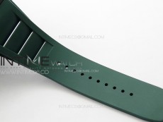 RM035-01 Forged Carbon Case KUF Best Edition Black Crown on Green Rubber Strap MIYOTA8215