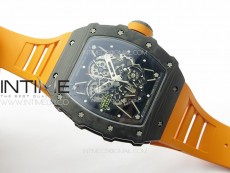 RM035-01 Forged Carbon Case KVF Best Edition Orange Crown on Orange Rubber Strap MIYOTA8215