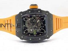 RM035-01 Forged Carbon Case KVF Best Edition Orange Crown on Orange Rubber Strap MIYOTA8215