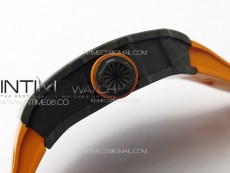 RM035-01 Forged Carbon Case KVF Best Edition Orange Crown on Orange Rubber Strap MIYOTA8215