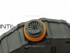 RM035-01 Forged Carbon Case KVF Best Edition Orange Crown on Orange Rubber Strap MIYOTA8215