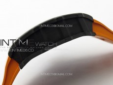RM035-01 Forged Carbon Case KVF Best Edition Orange Crown on Orange Rubber Strap MIYOTA8215