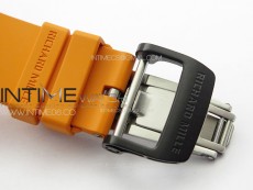 RM035-01 Forged Carbon Case KVF Best Edition Orange Crown on Orange Rubber Strap MIYOTA8215