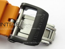RM035-01 Forged Carbon Case KVF Best Edition Orange Crown on Orange Rubber Strap MIYOTA8215