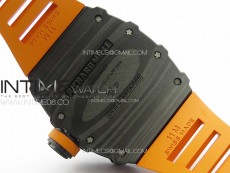 RM035-01 Forged Carbon Case KVF Best Edition Orange Crown on Orange Rubber Strap MIYOTA8215