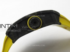 RM035-01 Forged Carbon Case KVF Best Edition Yellow Crown on Yellow Rubber Strap MIYOTA8215