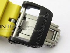 RM035-01 Forged Carbon Case KVF Best Edition Yellow Crown on Yellow Rubber Strap MIYOTA8215