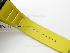 RM035-01 Forged Carbon Case KVF Best Edition Yellow Crown on Yellow Rubber Strap MIYOTA8215