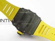 RM035-01 Forged Carbon Case KVF Best Edition Yellow Crown on Yellow Rubber Strap MIYOTA8215