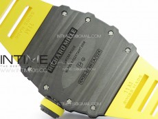 RM035-01 Forged Carbon Case KVF Best Edition Yellow Crown on Yellow Rubber Strap MIYOTA8215
