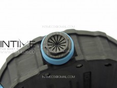 RM035-01 Forged Carbon Case KUF Best Edition Blue Crown on Blue Rubber Strap MIYOTA8215