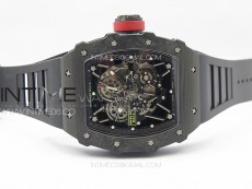 RM035-01 Forged Carbon Case KUF Best Edition Red Crown on Black Rubber Strap MIYOTA8215