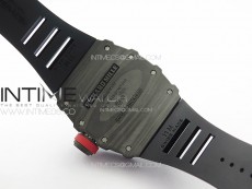 RM035-01 Forged Carbon Case KUF Best Edition Red Crown on Black Rubber Strap MIYOTA8215