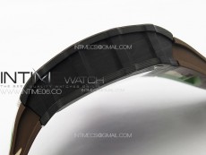 RM035-02 Forged Carbon Case KUF Best Edition Red Crown on Camouflage Rubber Strap MIYOTA8215