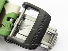 RM035-02 Forged Carbon Case KUF Best Edition Red Crown on Camouflage Rubber Strap MIYOTA8215