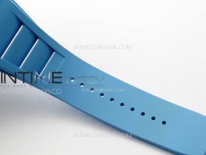 RM035-02 Forged Carbon Case KVF Best Edition Blue Crown on Blue Rubber Strap MIYOTA8215