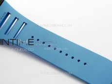RM035-02 Forged Carbon Case KVF Best Edition Blue Crown on Blue Rubber Strap MIYOTA8215