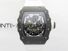 RM035-02 Forged Carbon Case KUF Best Edition White Crown on White Rubber Strap MIYOTA8215