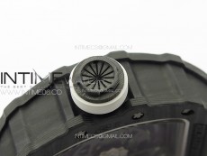 RM035-02 Forged Carbon Case KUF Best Edition White Crown on White Rubber Strap MIYOTA8215