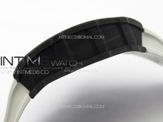 RM035-02 Forged Carbon Case KUF Best Edition White Crown on White Rubber Strap MIYOTA8215