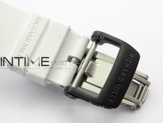 RM035-02 Forged Carbon Case KUF Best Edition White Crown on White Rubber Strap MIYOTA8215