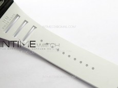 RM035-02 Forged Carbon Case KUF Best Edition White Crown on White Rubber Strap MIYOTA8215