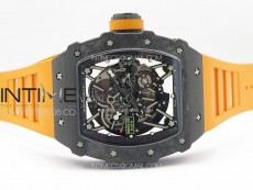 RM035-02 Forged Carbon Case KUF Best Edition Orange Crown on Orange Rubber Strap MIYOTA8215