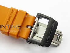RM035-02 Forged Carbon Case KUF Best Edition Orange Crown on Orange Rubber Strap MIYOTA8215