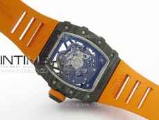 RM035-02 Forged Carbon Case KUF Best Edition Orange Crown on Orange Rubber Strap MIYOTA8215