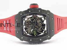 RM035-02 Forged Carbon Case KUF Best Edition Red Crown on Red Rubber Strap MIYOTA8215