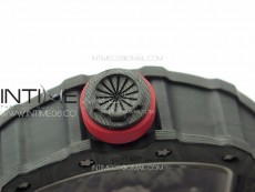 RM035-02 Forged Carbon Case KUF Best Edition Red Crown on Red Rubber Strap MIYOTA8215