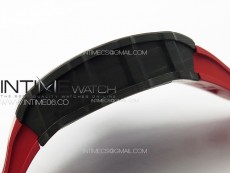 RM035-02 Forged Carbon Case KUF Best Edition Red Crown on Red Rubber Strap MIYOTA8215