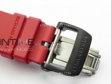 RM035-02 Forged Carbon Case KUF Best Edition Red Crown on Red Rubber Strap MIYOTA8215