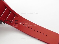 RM035-02 Forged Carbon Case KUF Best Edition Red Crown on Red Rubber Strap MIYOTA8215