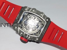 RM035-02 Forged Carbon Case KUF Best Edition Red Crown on Red Rubber Strap MIYOTA8215