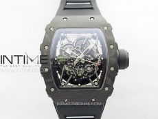 RM035-02 Forged Carbon Case KUF Best Edition Black Crown on Black Rubber Strap MIYOTA8215