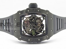 RM035-02 Forged Carbon Case KUF Best Edition Black Crown on Black Rubber Strap MIYOTA8215
