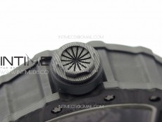 RM035-02 Forged Carbon Case KUF Best Edition Black Crown on Black Rubber Strap MIYOTA8215
