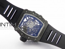 RM035-02 Forged Carbon Case KUF Best Edition Black Crown on Black Rubber Strap MIYOTA8215