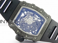 RM035-02 Forged Carbon Case KUF Best Edition Black Crown on Black Rubber Strap MIYOTA8215