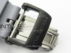 RM035-02 Forged Carbon Case KUF Best Edition Red Crown on Gray Rubber Strap MIYOTA8215